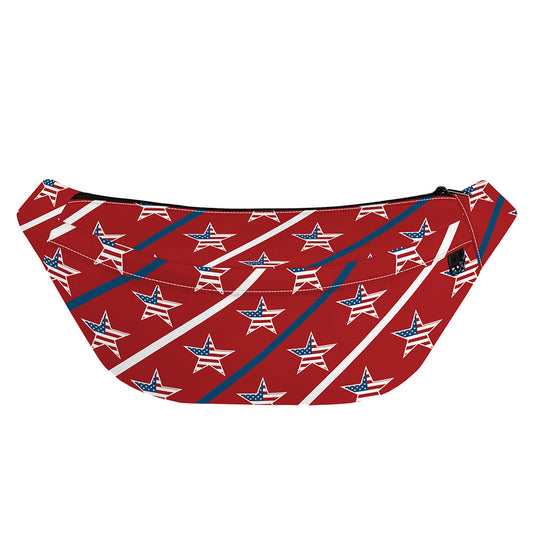 USA Patriotic Star Pattern Print Fanny Pack