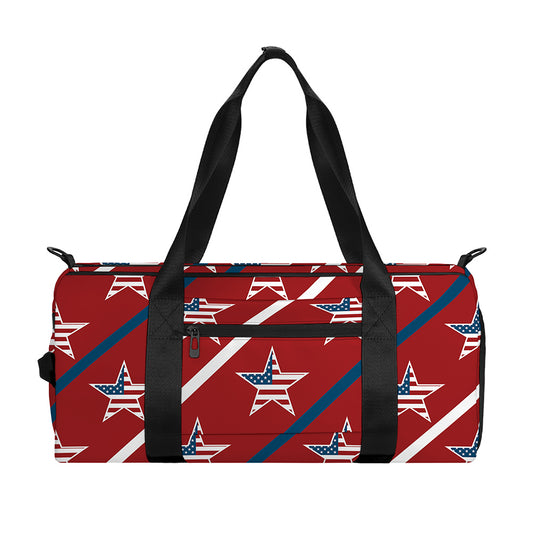 USA Patriotic Star Pattern Print Gym Bag