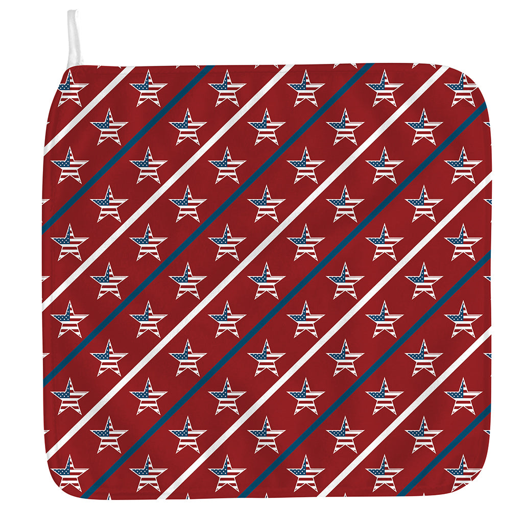 USA Patriotic Star Pattern Print Hand Towel