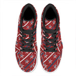 USA Patriotic Star Pattern Print High Top Leather Sneakers