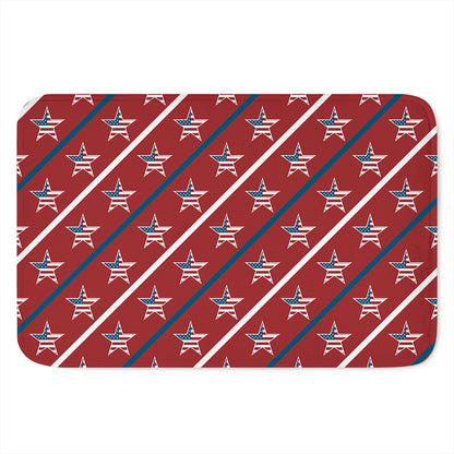 USA Patriotic Star Pattern Print Indoor Door Mat