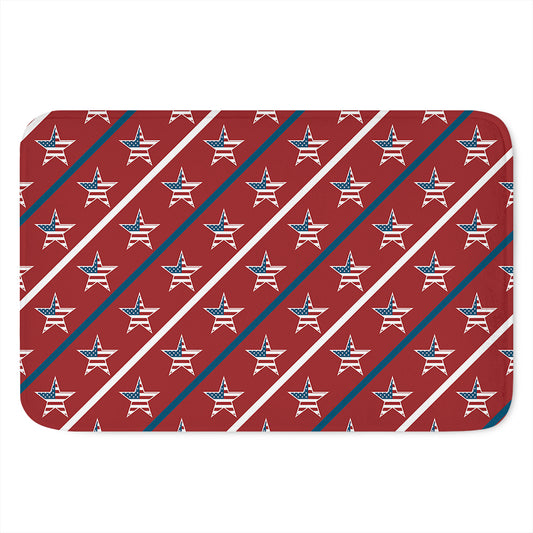 USA Patriotic Star Pattern Print Indoor Door Mat