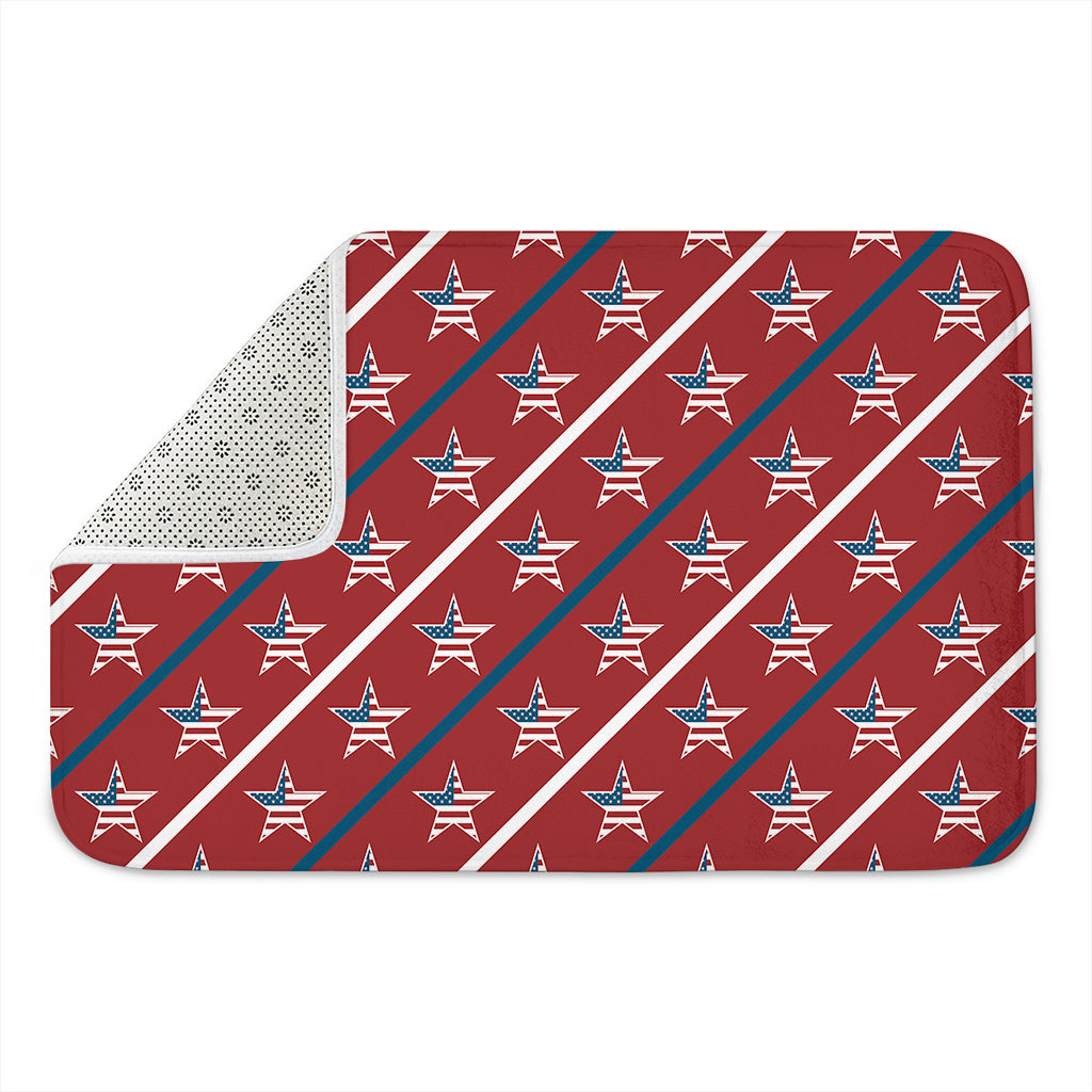 USA Patriotic Star Pattern Print Indoor Door Mat