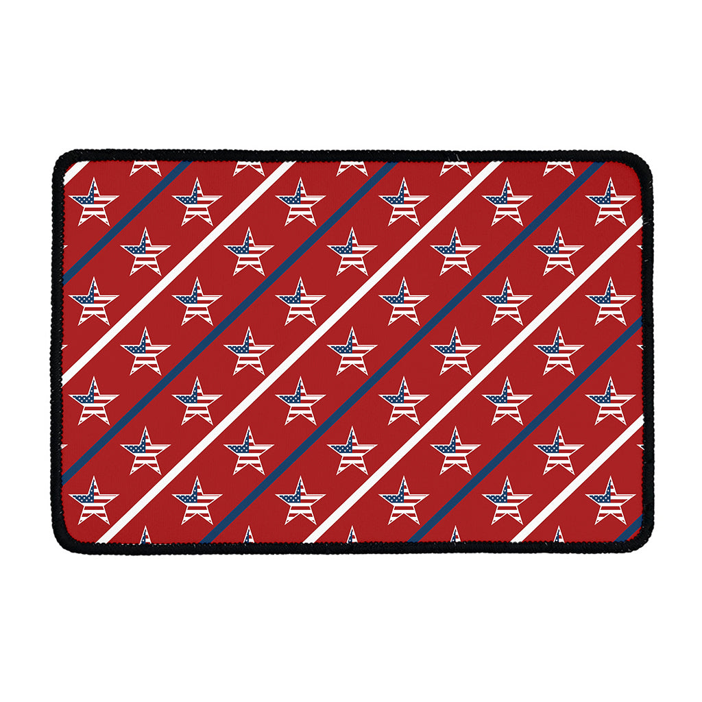 USA Patriotic Star Pattern Print Kitchen Mat