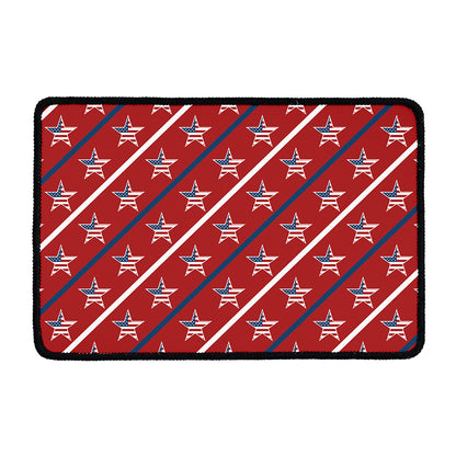 USA Patriotic Star Pattern Print Kitchen Mat