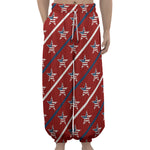 USA Patriotic Star Pattern Print Lantern Pants