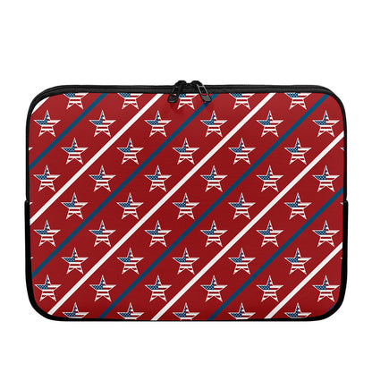USA Patriotic Star Pattern Print Laptop Sleeve