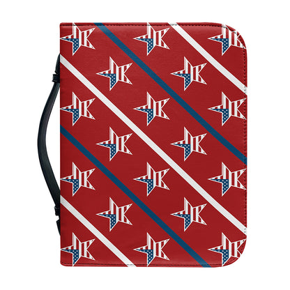 USA Patriotic Star Pattern Print Leather Bible Cover