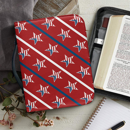 USA Patriotic Star Pattern Print Leather Bible Cover