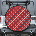 USA Patriotic Star Pattern Print Leather Spare Tire Cover
