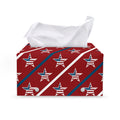 USA Patriotic Star Pattern Print Leather Tissue Box Cover