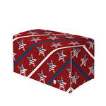 USA Patriotic Star Pattern Print Leather Tissue Box Cover