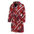USA Patriotic Star Pattern Print Men's Bathrobe