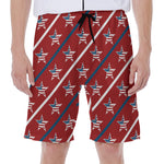 USA Patriotic Star Pattern Print Men's Beach Shorts