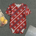 USA Patriotic Star Pattern Print Men's Bodysuit