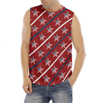 USA Patriotic Star Pattern Print Men's Fitness Tank Top