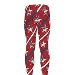 USA Patriotic Star Pattern Print Men's leggings