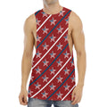USA Patriotic Star Pattern Print Men's Muscle Tank Top
