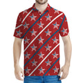 USA Patriotic Star Pattern Print Men's Polo Shirt