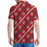 USA Patriotic Star Pattern Print Men's Polo Shirt