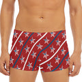 USA Patriotic Star Pattern Print Men's Short Boxer Briefs