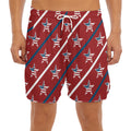USA Patriotic Star Pattern Print Men's Split Running Shorts