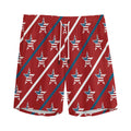 USA Patriotic Star Pattern Print Men's Athletic Shorts