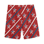 USA Patriotic Star Pattern Print Men's Sports Shorts