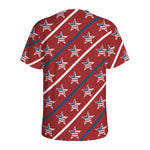 USA Patriotic Star Pattern Print Men's Sports T-Shirt