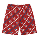 USA Patriotic Star Pattern Print Men's Swim Trunks