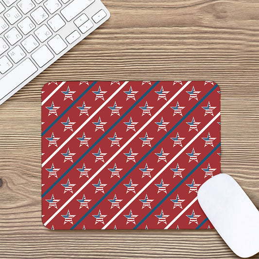 USA Patriotic Star Pattern Print Mouse Pad