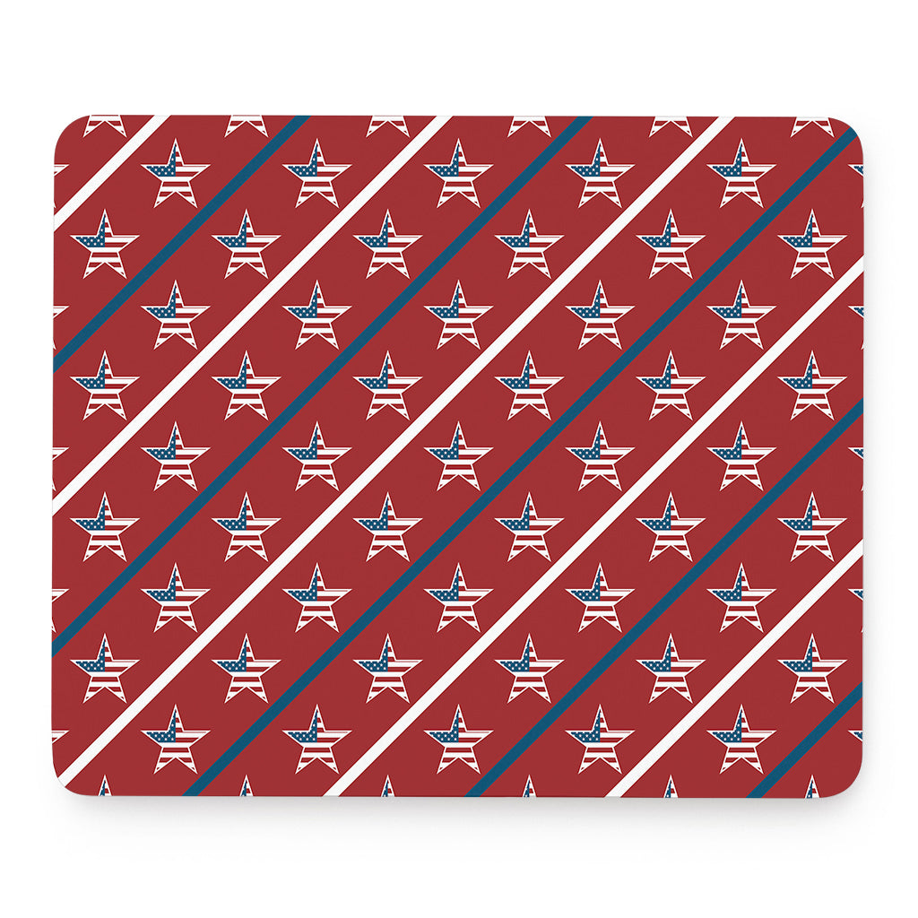 USA Patriotic Star Pattern Print Mouse Pad