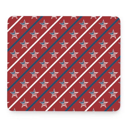 USA Patriotic Star Pattern Print Mouse Pad