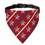 USA Patriotic Star Pattern Print Over The Collar Dog Bandana