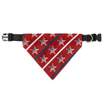 USA Patriotic Star Pattern Print Over The Collar Dog Bandana