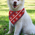USA Patriotic Star Pattern Print Over The Collar Dog Bandana