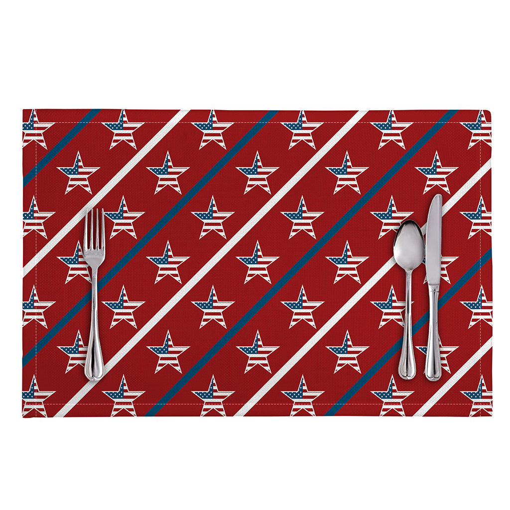 USA Patriotic Star Pattern Print Placemat
