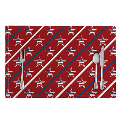 USA Patriotic Star Pattern Print Placemat