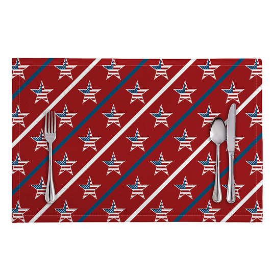USA Patriotic Star Pattern Print Placemat