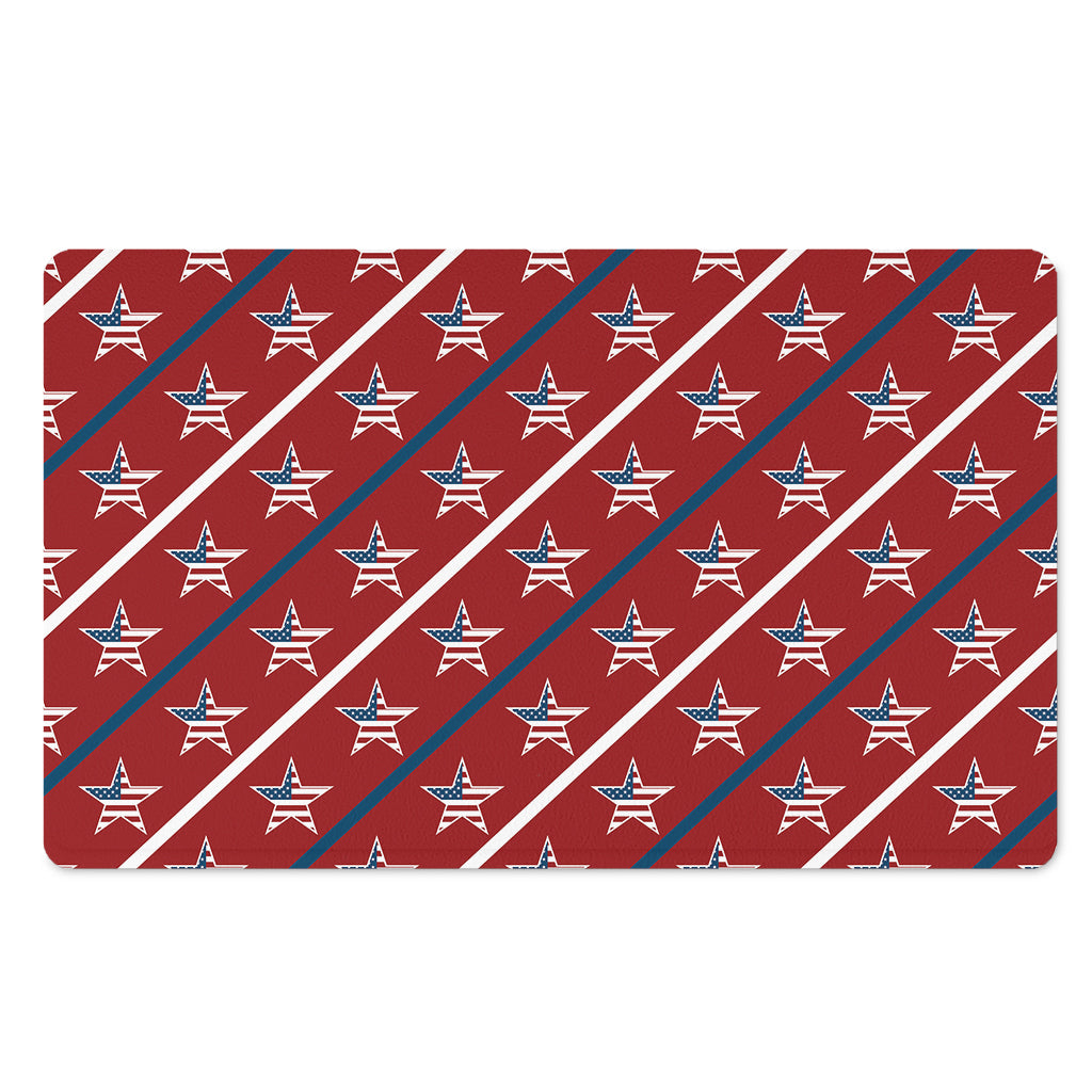 USA Patriotic Star Pattern Print Polyester Doormat