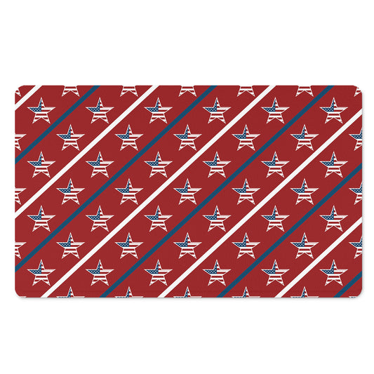 USA Patriotic Star Pattern Print Polyester Doormat