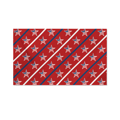 USA Patriotic Star Pattern Print Polyester Flag