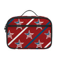 USA Patriotic Star Pattern Print Portable Lunch Bag