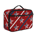 USA Patriotic Star Pattern Print Portable Lunch Bag
