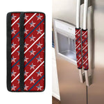 USA Patriotic Star Pattern Print Refrigerator Handle Covers