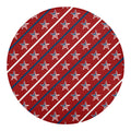 USA Patriotic Star Pattern Print Round Blanket