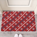 USA Patriotic Star Pattern Print Rubber Doormat