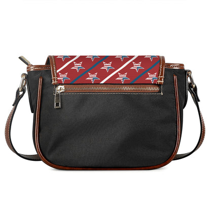 USA Patriotic Star Pattern Print Saddle Bag