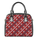 USA Patriotic Star Pattern Print Shoulder Handbag