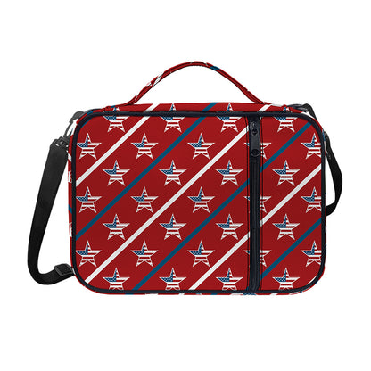 USA Patriotic Star Pattern Print Shoulder Strap Bible Bag